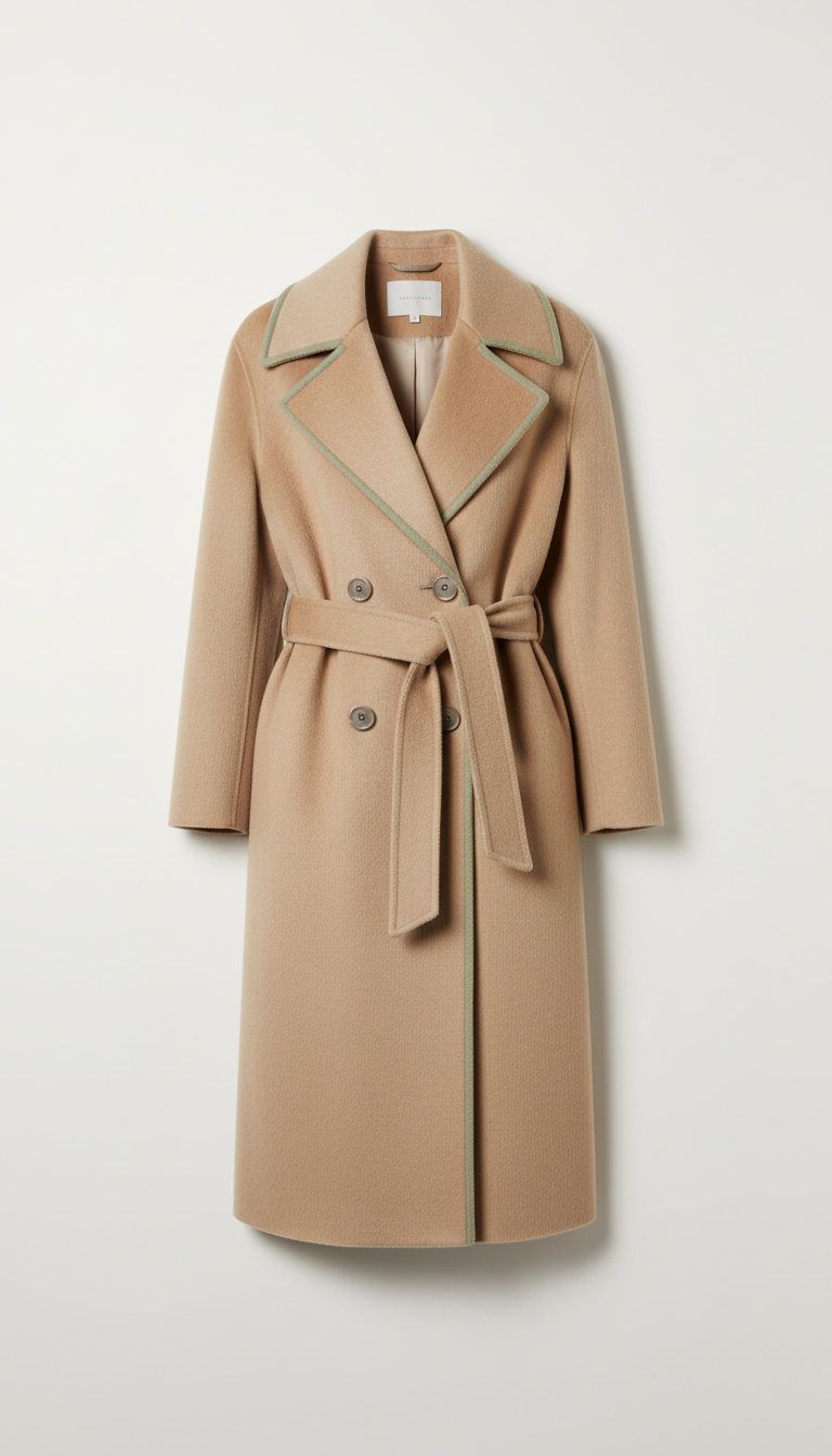 Cashmere Beige Longline Coat