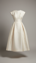 Ivory Silk Structured Dress
