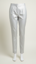 Pale Silver Tapered Trousers
