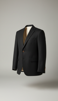 Charcoal Black Wool Blazer