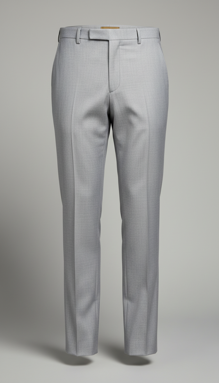 Soft Dove Grey Tailored Trousers